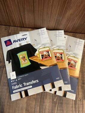 Avery Dark Fabric Transfers